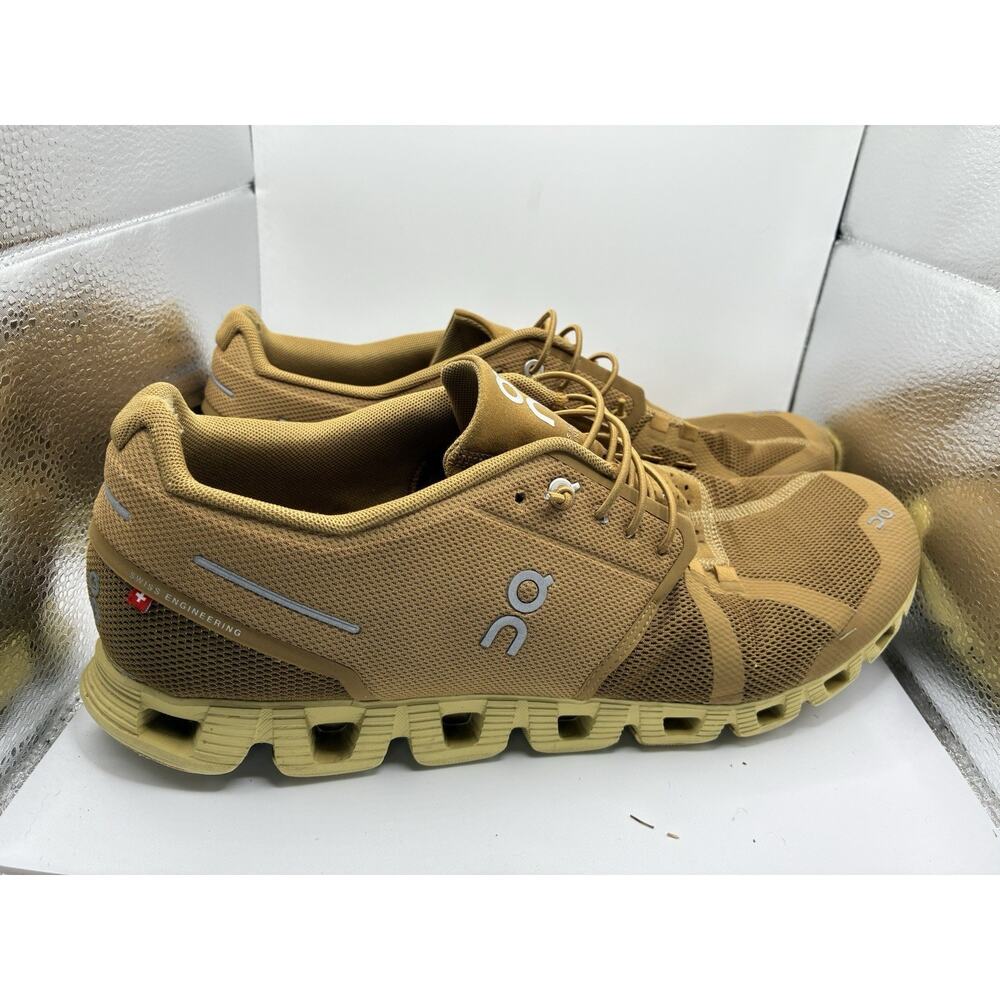 On Running Cloud 5 Monochrome Mens US 12 EUR 47 Camel Sneaker Athletic Shoe
